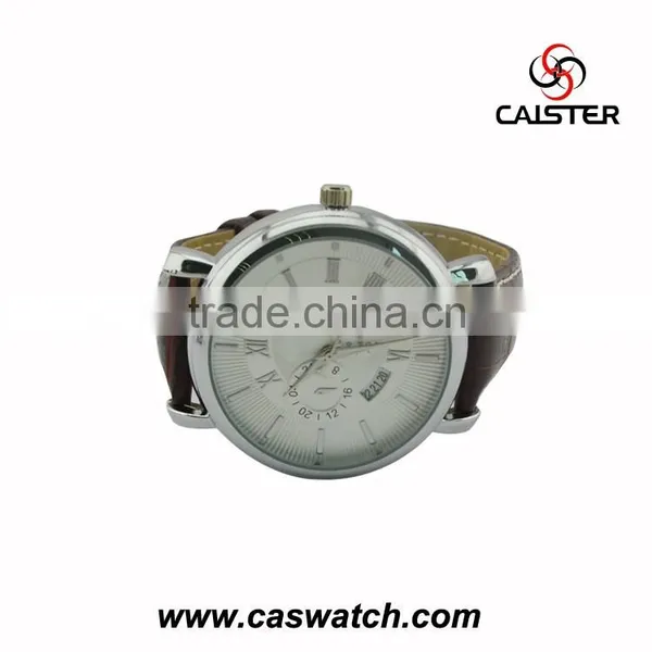 Fashionable Watch With Two Eyes Calendar Wrist Watch for Men photo-2
