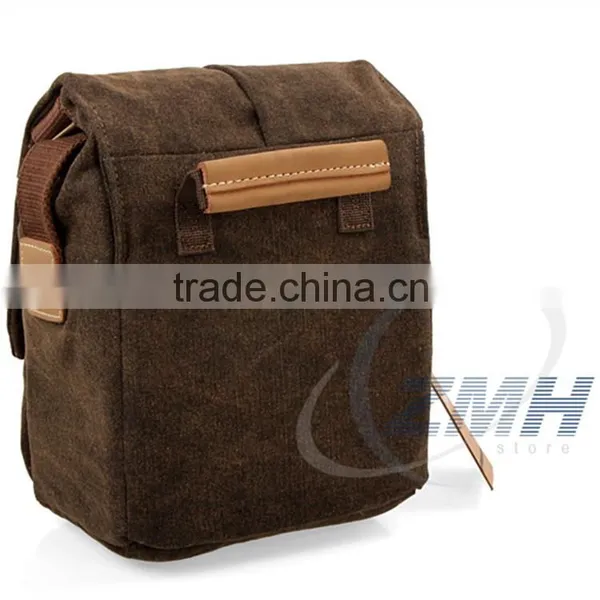 High-grade and Soft Bag Canvas Material Digital Sling Camera Bag photo-3