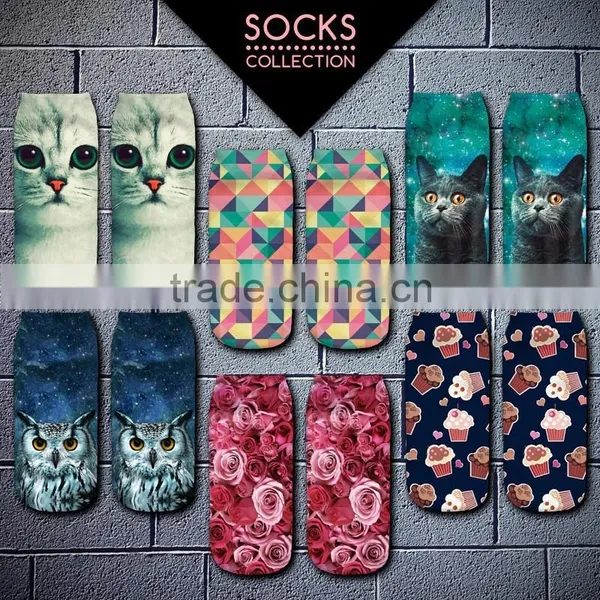 Emoji Stocking Pig Wood High Quality 3d Digital Full Print Colorful Ankle Socks Sports Unisex Custom Hot Sale Stretch Spandex photo-5