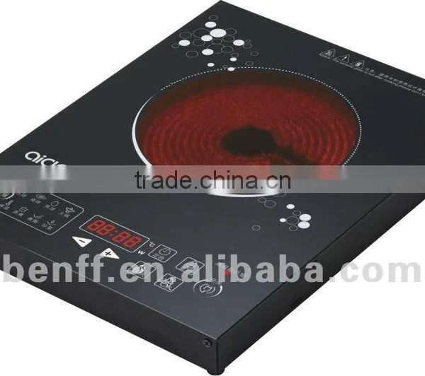 Black Plastic Body Electric Ceramic Cooktops Portable Travel Electric Halogen Cooker photo-6