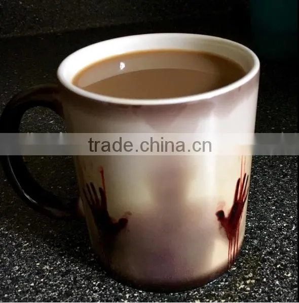 Custom Morphing Mugs the Walking Dead Coffee Tea Milk Hot Cold Heat Sensitive Color Changing Black and White 11 Oz Ceramic Mug photo-5