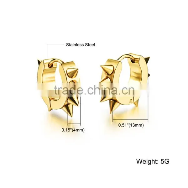 2016 Fashion 316 L Latest Gold Earing Design photo-5