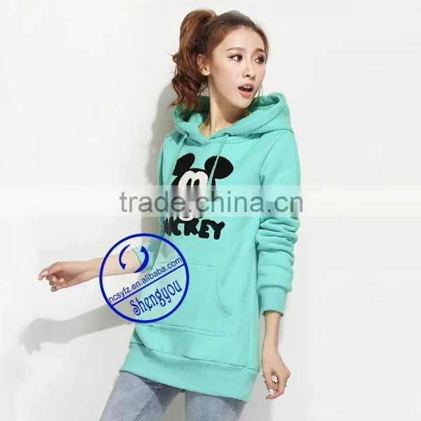 China Supplier Custom Women Hooded Sweatshirt With Embroidered photo-2