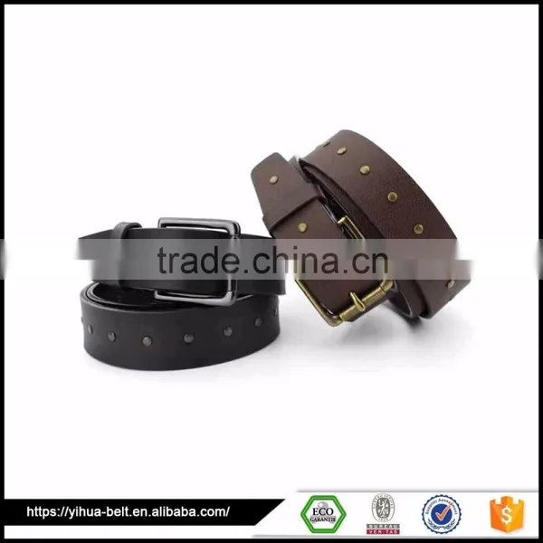 Appealing Funky Leather Mens Belt Decorated Rivets