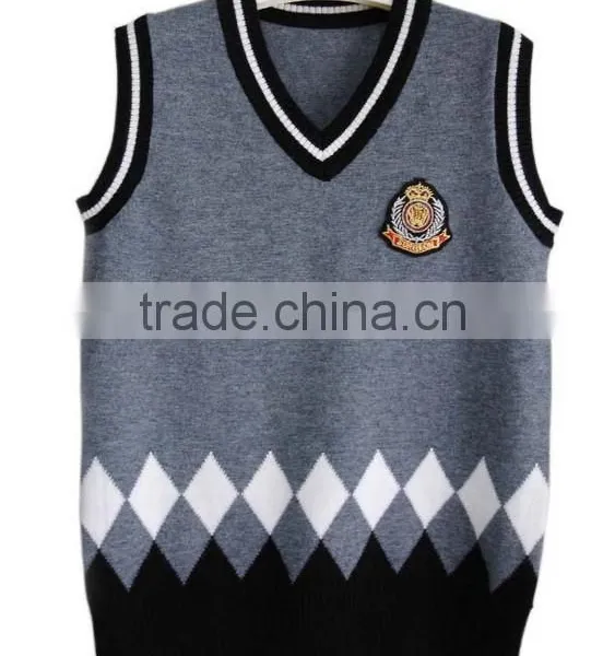 Boy's School Uniform Sweater V Neck photo-4