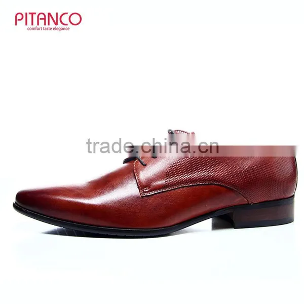 Gentlemen Rufous Calf Leather Lace-up Mens Formal Shoes photo-2