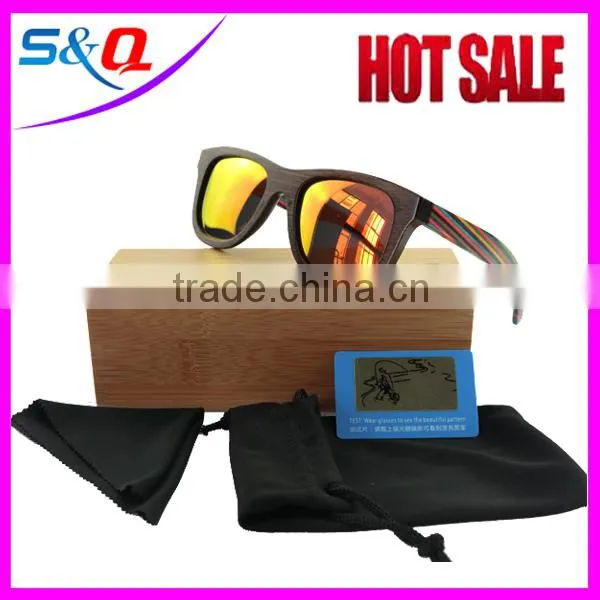 Wooden/Bamboo Temple Sunglasses Skateboard Wood Eyeglasses photo-2