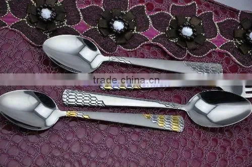 Gold Plated Silver Cutlery Stainless Steel Flatware Set photo-2