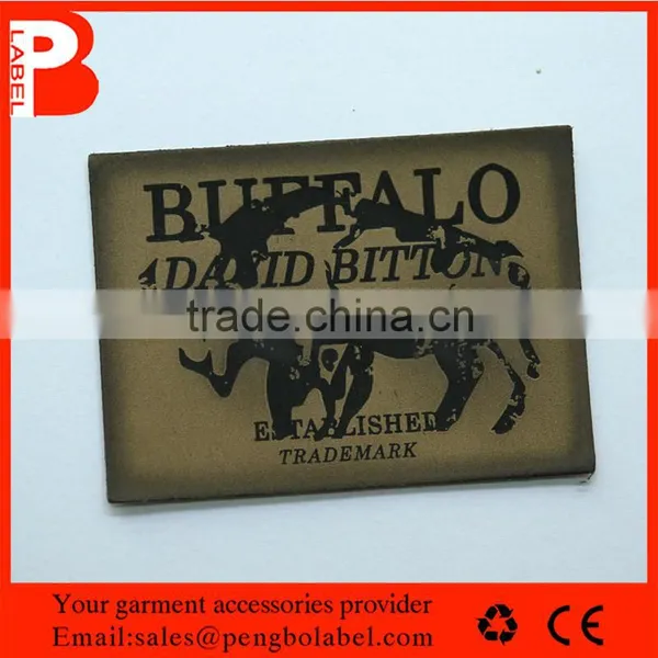 Eco-friendly Factory Custom Jeans Embossed Logo Leather Labels photo-2