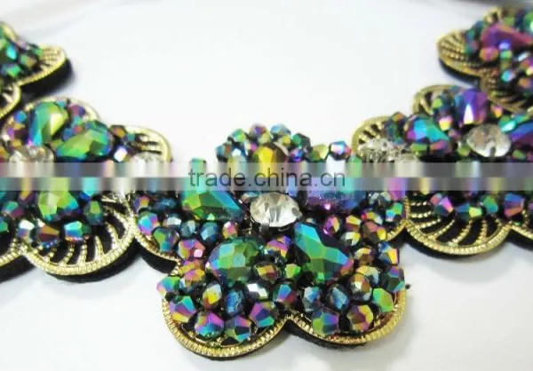 Flower AB Rhinestone Neckline Designs photo-3