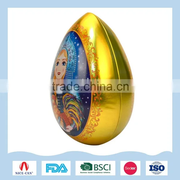 Good Design Hot Sale Egg Shape Gift Packages Tin Boxes photo-3