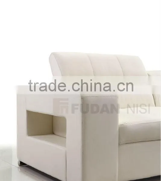 Minimalist Indoor Furniture White Leather Sectional Sofa Made in China photo-2