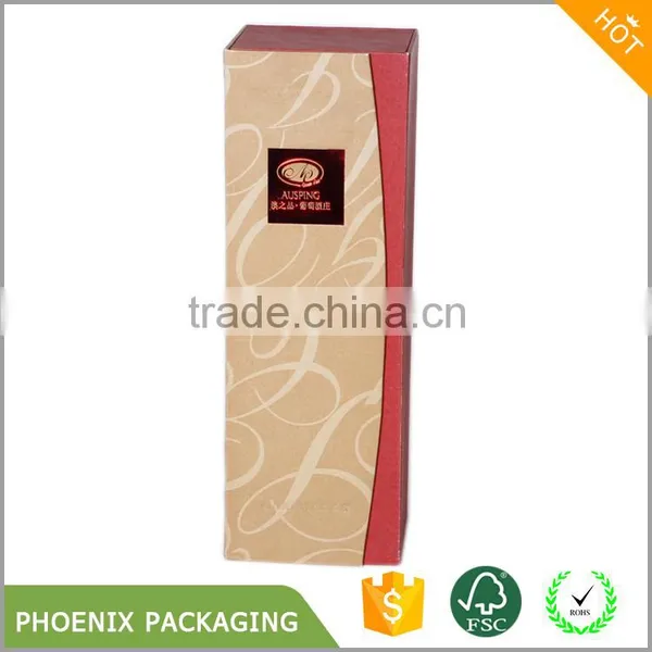 Single Bottle Wine Box Paper Cardboard Box