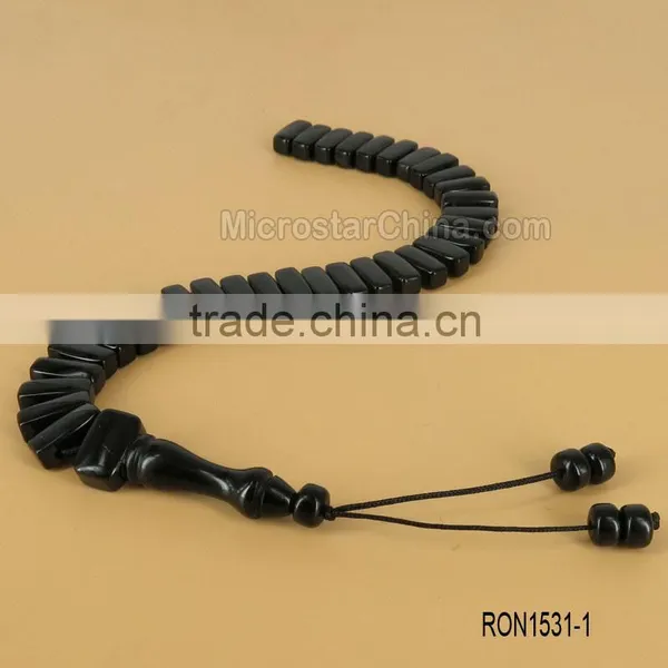 Tiger Eye 33pcs 7*16mm Rectangle Islamic Prayer Beads Misbaha Tesbih Kombolo From Turkey Quality Choice photo-2