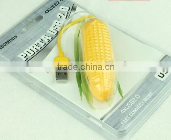 Wholesale Lovely Fruits 4 Port Usb Hub With Corn Shape