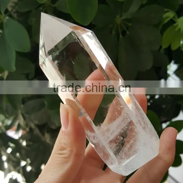 Top Quality Natural Rock Crystal Point Quartz Crystal Wand Pillar photo-3