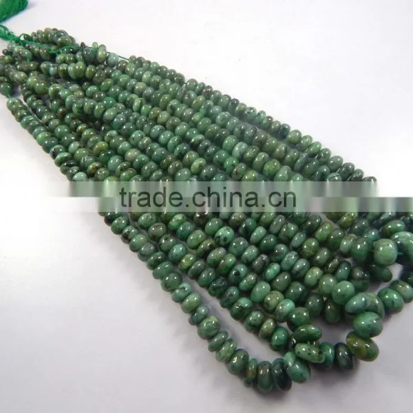 Natural Emerald Roundel Beads, Emerald Beads photo-3