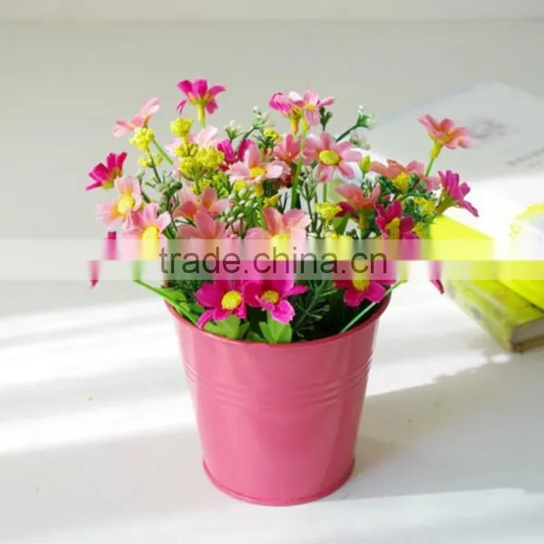Colorful Home Decoration Flower Pot Metal Garden Planter photo-2
