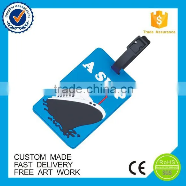 High Quality Rubber Smile Face Pvc Eco-friendly Luggage Tag photo-2
