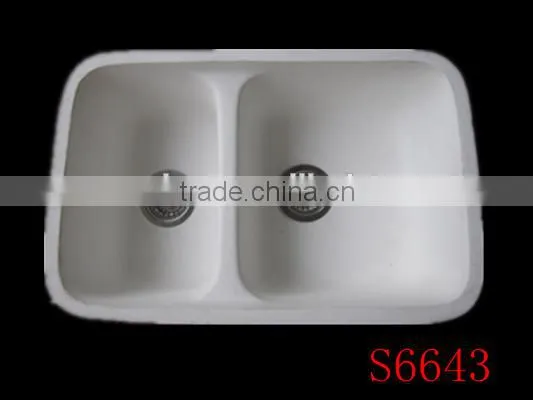 Family Using Solid Surface Kitchen Sinks,deep Single Bowl Kitchen Sink, Resin Sink,wash Basin photo-2