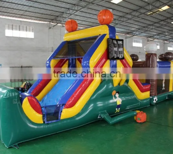 Hot Sale Giant Blue Inflatable Obstacle Course Toys for Kids and Adults for Commercial Use photo-4