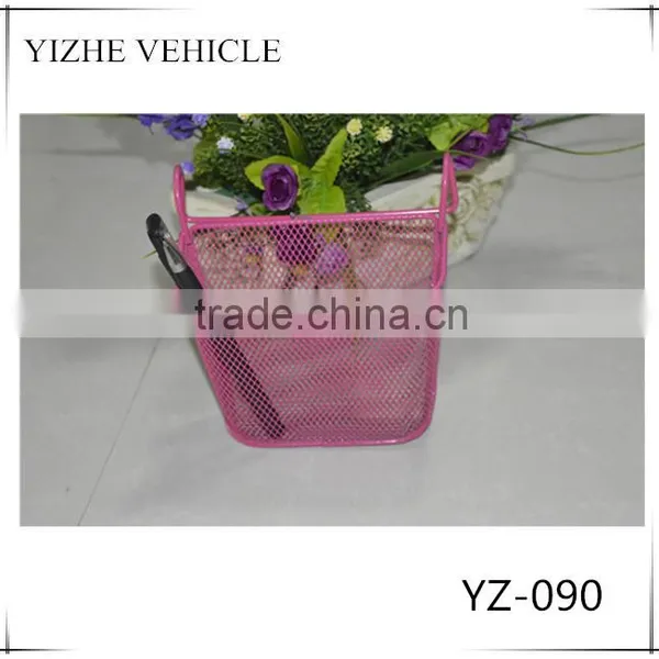 2016 pink color mini steel storage basket / High quality office dormitory storage basket