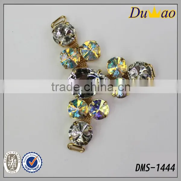 Fashion Crystal Rhinestones Glass Stones Woman Shoe Heel Accessories for Shoe photo-3