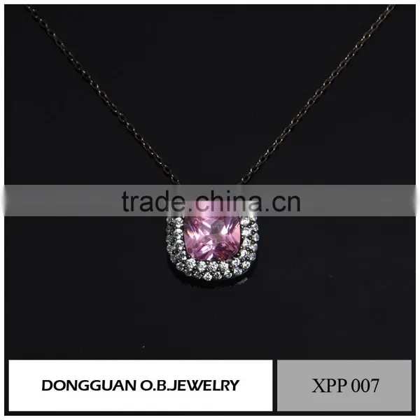 Girls Womens Silver Pendant Necklace With Crystal Pendant Design With Factory Price photo-5