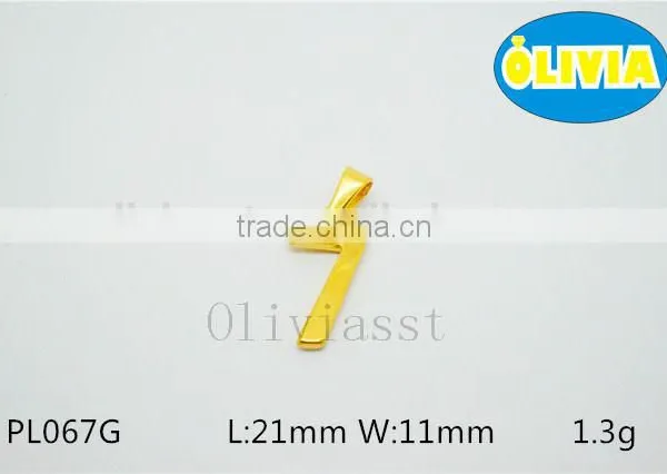 Olivia Wholesale High Quality 2016 Fashion 304 Stainless Steel 0-9 Lucky Number 5 Pendant New Year Gift photo-3