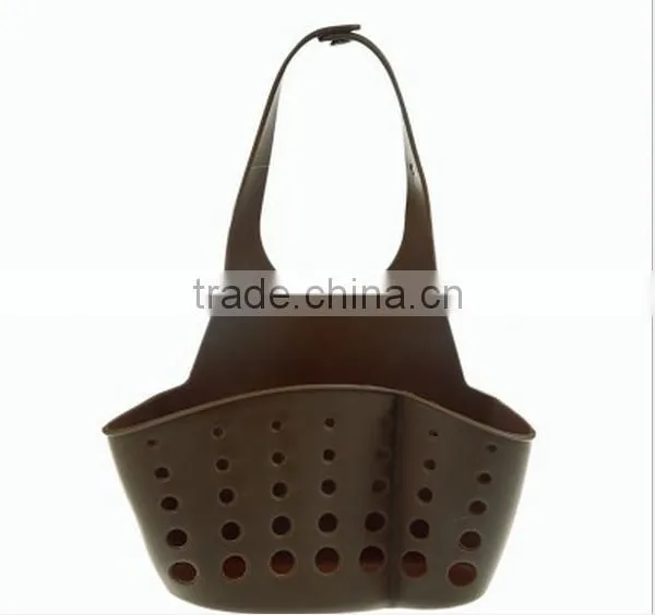 Kitchen Bathroom Adjustable Sink Hanging Storage Basket / Hanging Faucet Storage Rack Organization Basket photo-5