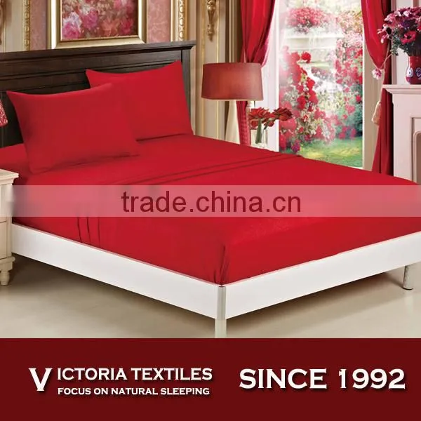 100% Polyester Super Soft Bed Fitted Sheet Sets Queen King Size