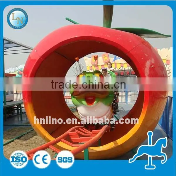 Indoor Kiddie Rides Electric Apple Train Toys Amusement Park High Quality Mini Roller Coaster for Sale photo-3