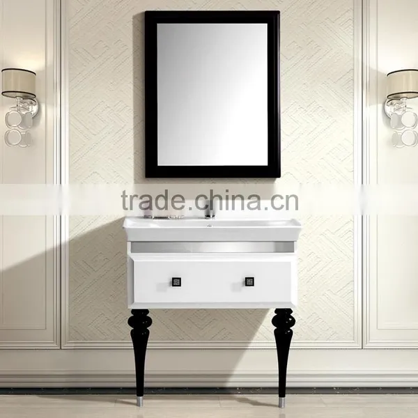 WTS-857Y Design Element Pearl White Solid Wood 30-inch Modern Bathroom Vanity Set photo-5