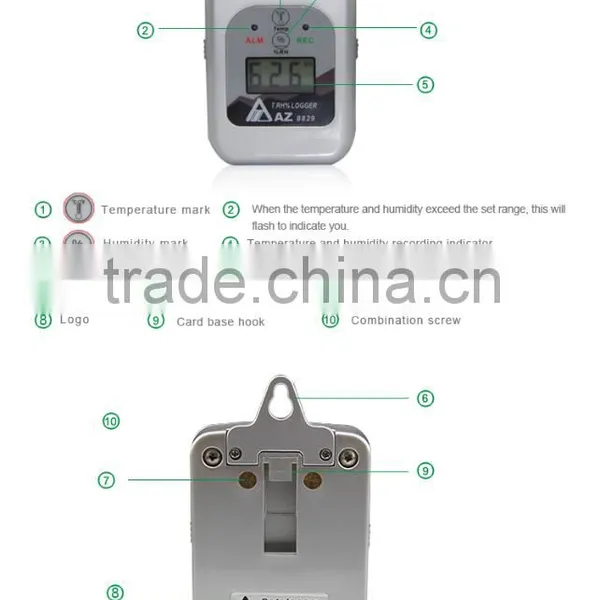 AZ8829 Rugged Waterproof Housing PC Temperature Humidity Data Logger photo-6