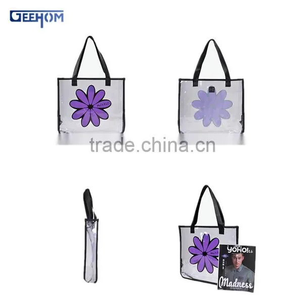 Custom Printed Vinyl Shopping Bag High Quality Pvc Shoulder Bag photo-2