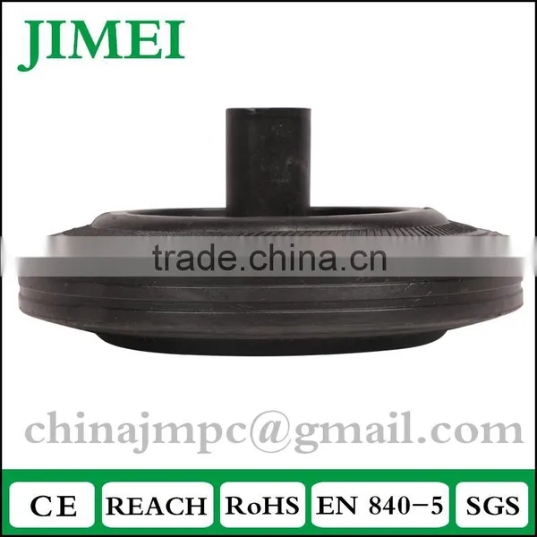Trash Can Rubber Wheel / 8" Solid Rubber Garbage Bin Wheel / Waste Bin Wheels and Axles photo-3