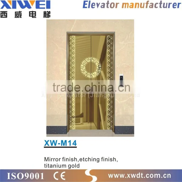 XIWEI Titanium Wall & Decorative Ceiling Passenger Elevator / Villa Lift photo-4