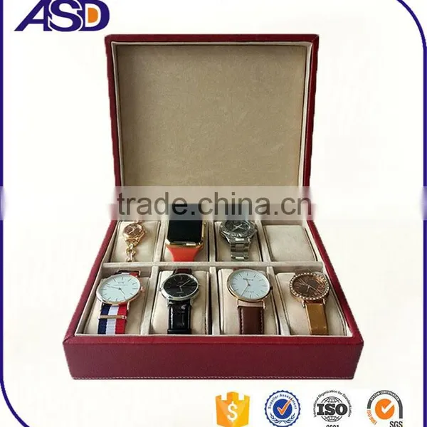 China Custom Made 2016 Trendy Fashion Wholesale Cheap pu Leather Watch Case Packaging /watch Display in Good Quality photo-2