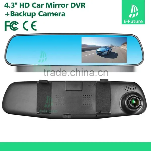 4.3 Inch FHD Car DVR Car Black Box Rear View Mirror Car Camera Recorder