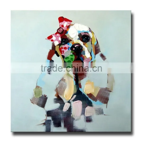 Popular New Style Cute Dog Oil Painting on Canvas photo-3