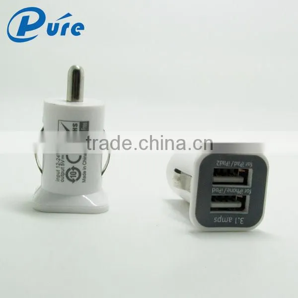 Factory Price Mini ABS Material 2.1A Output 2 Port Mobile Car Charger Usb Phone Charger With CE FCC ROHS photo-5