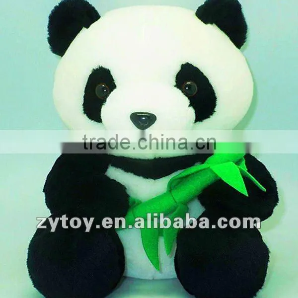 Panda Plush Toy With Bamboo