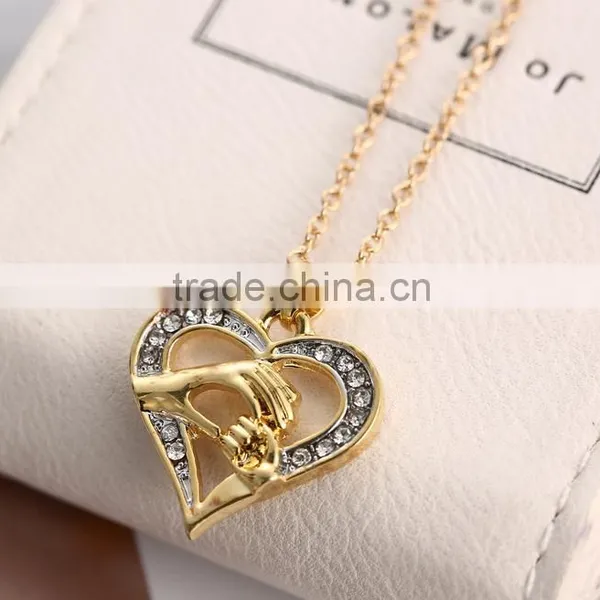 Wholesale 2016 New Arrival Heart Shaped Necklace Diamond Locket for Mothers Day Gift for Mother Necklace photo-5