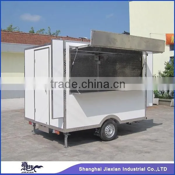 JX-FS280A Stainless Steel Mobile Fast Food Trailer With Foldable Advertising Board photo-3