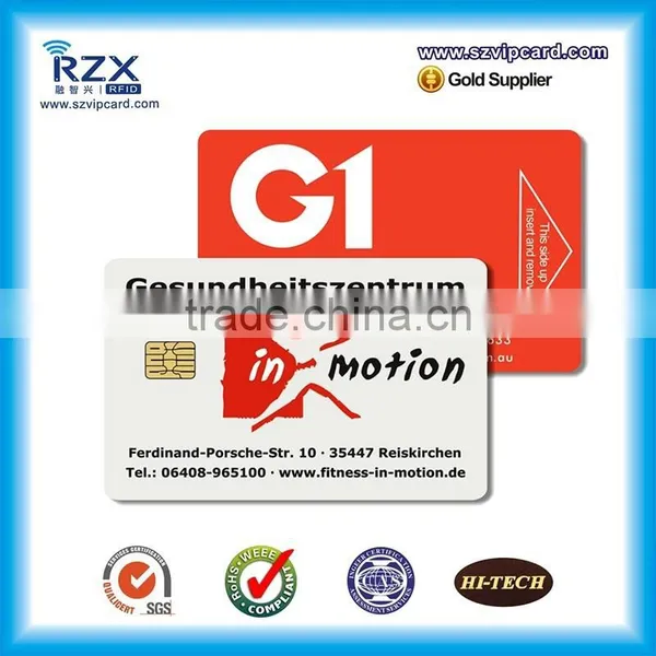 SLE4442/ SLE4428 Chip CR80 Plastic Contact IC Cards With Magnetic Stripe photo-2