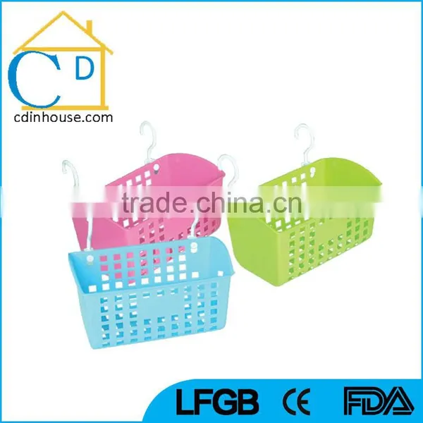 Colorful Small Storage Plastic Baskets With Hook photo-4
