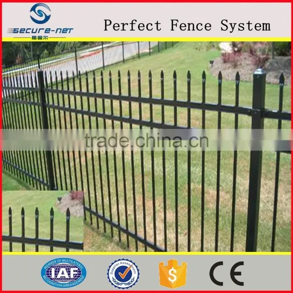 Durable Black Spear Top Ornamental Fence / Tubular Fence Welded Wire Fence photo-2