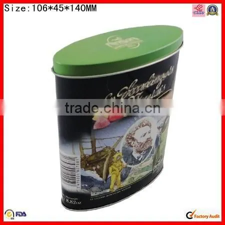 High Quality Oval Shape Custom Coffee Tin Box photo-6