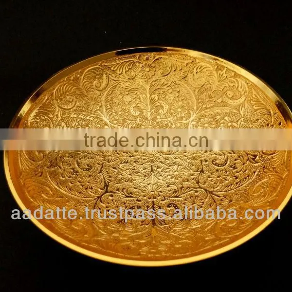 Gold Plated Gift Item Beautiful Home Decoration Gold Plated Bowl photo-2