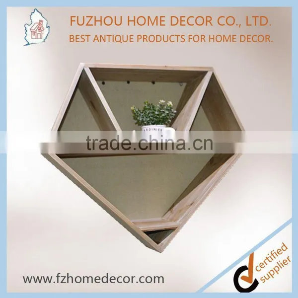 2017 Top Sell Wooden Wall Shelving With Popular Shape for Wall Decoration and Storage